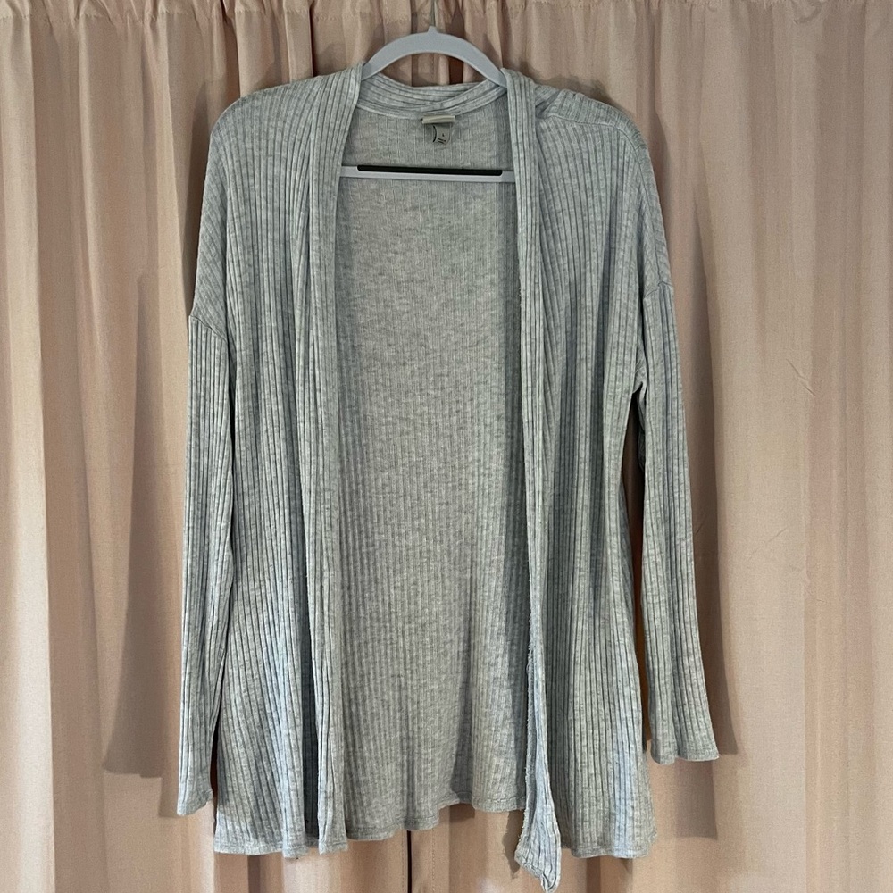 Long Sleeve Grey Cardigan
